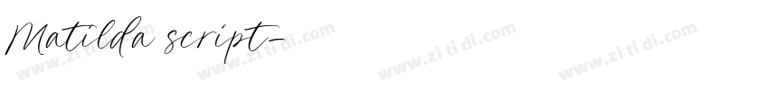 Matilda script字体转换